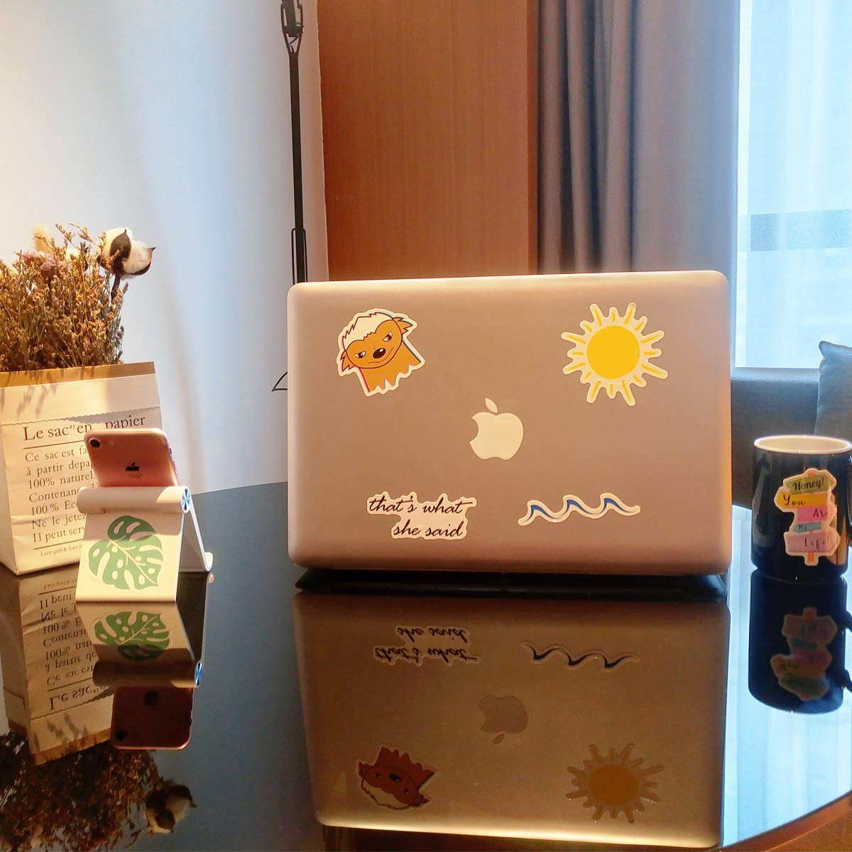 Cute Nature VSCO Girl Stickers Big 35-Pack Waterproof,Aesthetic,Trendy Stickers for Water Bottles,Laptop,Hydro Flask,Phone,Car