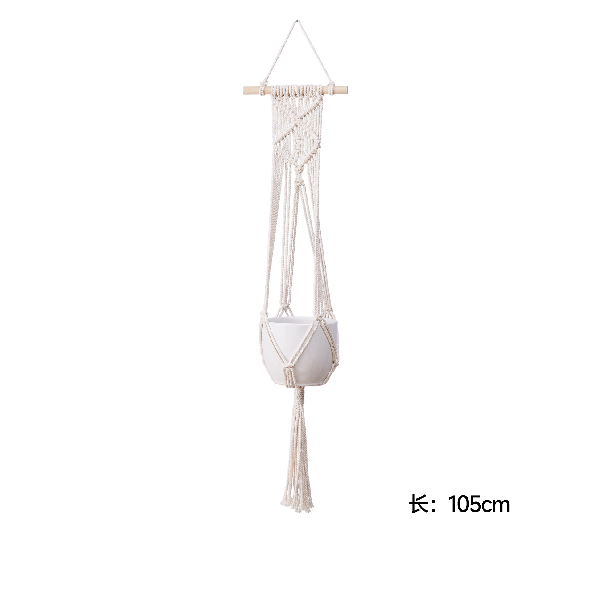 Hangende plant handgemaakte macrame plantenhanger bloempot plantenbak hanger muur decor binnenplaats tuin hangende plantenbak hangende mand