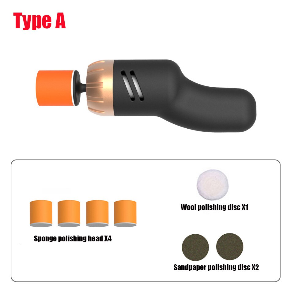Car Electric Polishing Machine Cleaning And Waxing Machine Upgraded Version of The Car Surface Scratch Repair Tool: Orange