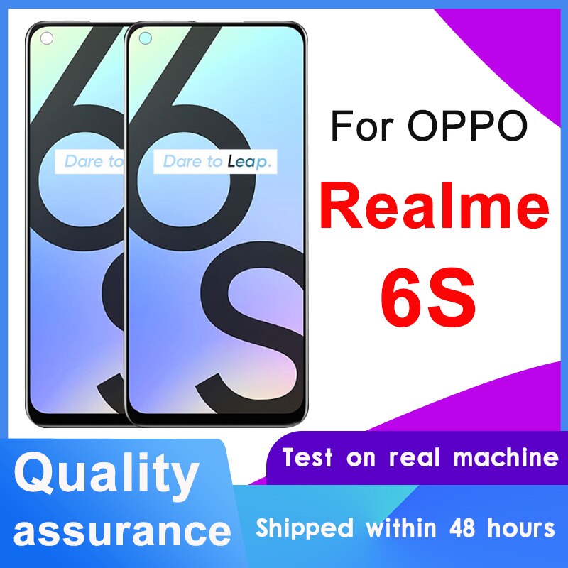 100%  getestete display-ersatzteile für oppo realme 6s lcd-display 6.5 touchscreen-digitizer-einheit für oppo realme 6s ips-lcd