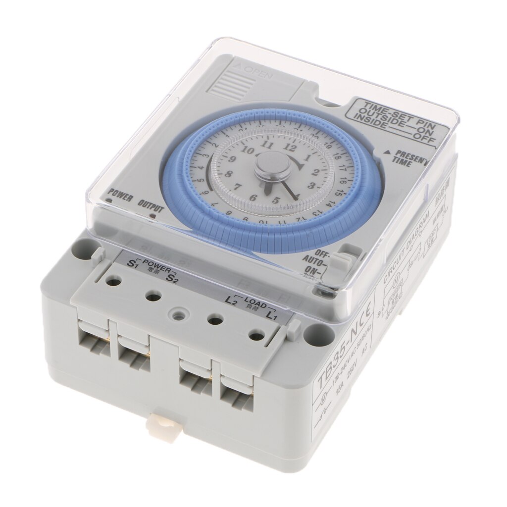 Time Controller Din Rail Mounted 24Hrs Chronometry Timer Mechanical Switch Industrial Analogue Timer Device