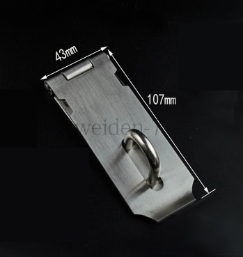 Stainless Steel Hasp Staple Safety Door Bolt Latches for Padlock 1pc 107x43mm