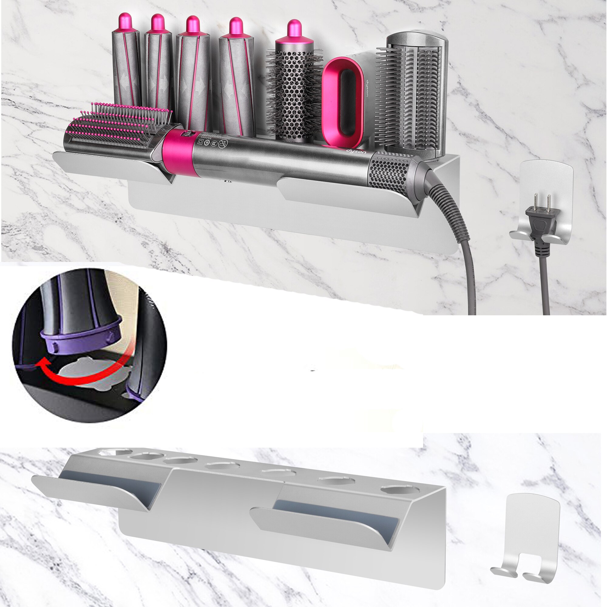 YILONG storage Stand for Dyson Airwrap Styler airwrap rack, Hair Curling Wand Holder, Countertop Bracket Storage Rack