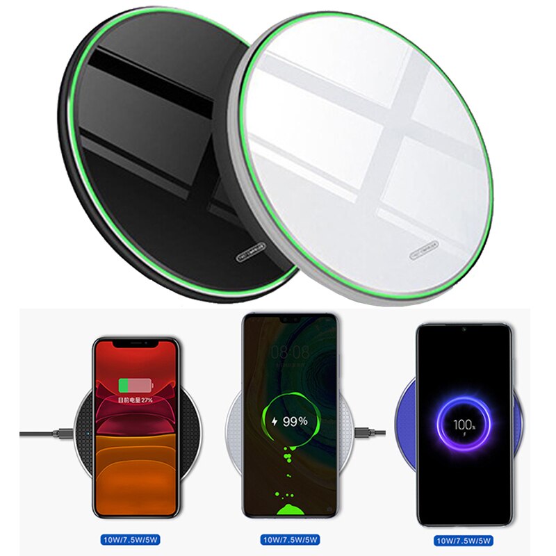Qi wireless fast charger ultra-thin metal pad 15W wireless fast charger for iPhone13por Huawei Android Samsung S9 Note8 adapter
