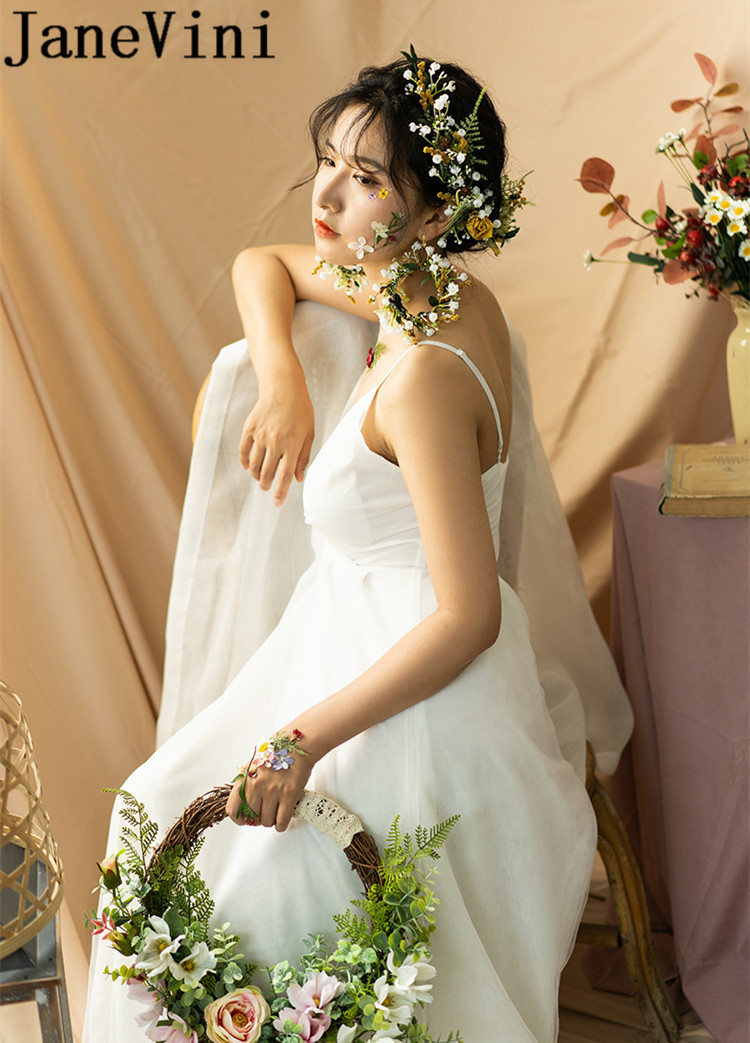 JaneVini Ronde Bruiloft Krans Bruidsboeketten Roze Kunstmatige Bloemenmand Bruid Boeket Bruidsmeisje Zijde Bloem Boeket Klopper