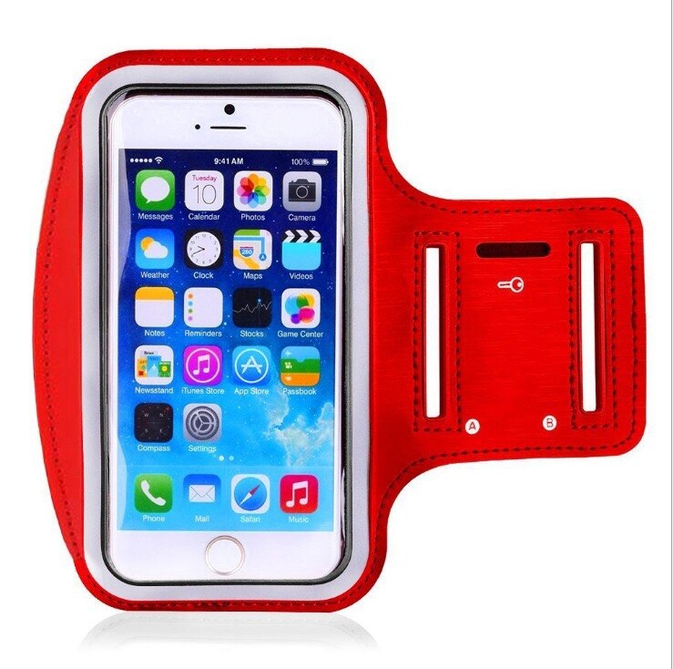 Xsmax Telefoon Armband Voor Iphone Xs Max Apple 6.5 "Sporttas Running Arm Band Outdoor Riem Cover Sport Waterdicht case: Rood