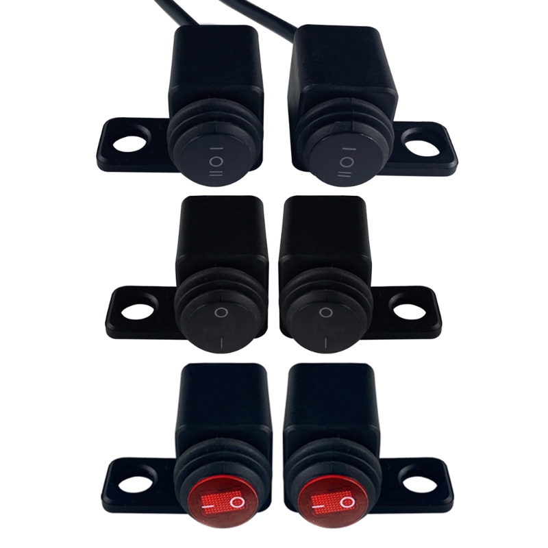 12V Motorbike Handlebar Headlight Button Switch Aluminum Alloy On/Off Fog Spot Light Switch Left/Right Metal Switch