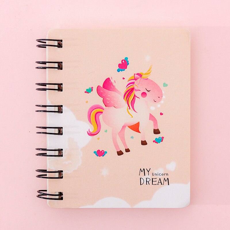 Kawaii planet ringbind skitsebog mini spiral notesbog  a7 dagsorden sød dagbog bog koreansk papirvarer skoleartikler: 9