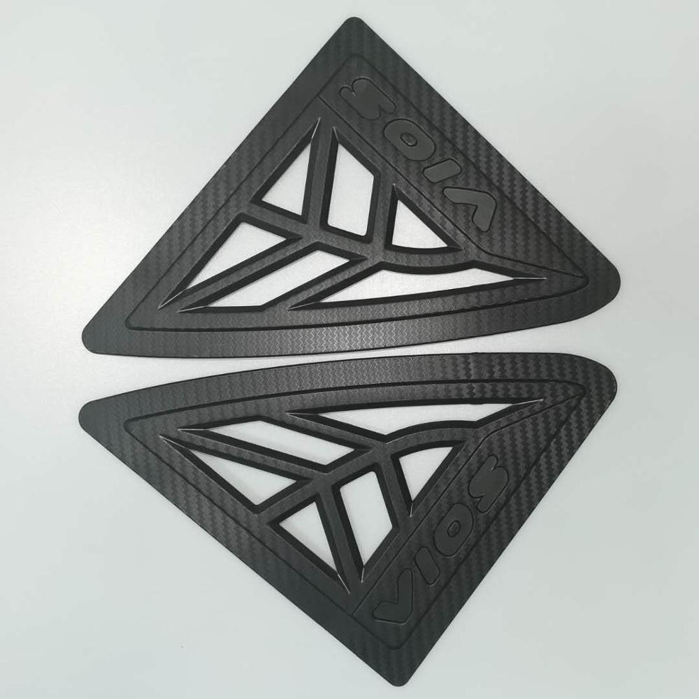 2 Stuks Auto Window Cover Voor Toyota Vios Yaris Sedan Buitenspiegel Auto Side Window Lamellen Vent cover Trim Decoratie