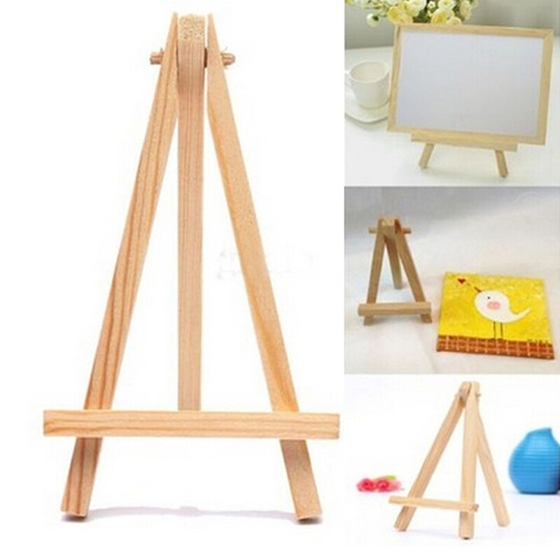 1 stk 8*15cm mini tre kunstner stativ male staffeli for fotomaling postkort display holder ramme søt skrivebord dekor