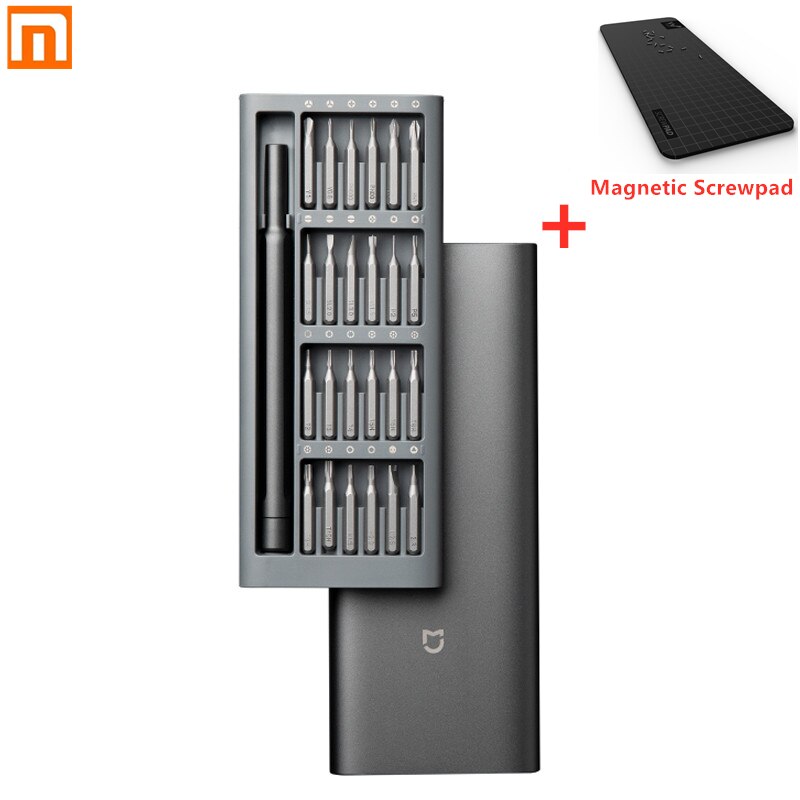 neue Original Xiaomi Täglichen Gebrauch Schraubendreher Bausatz 24 Präzision Magnetische Bits Alluminum Kasten DIY Schraube Fahrer einstellen Für Clever hause: Screwdriver und Pad