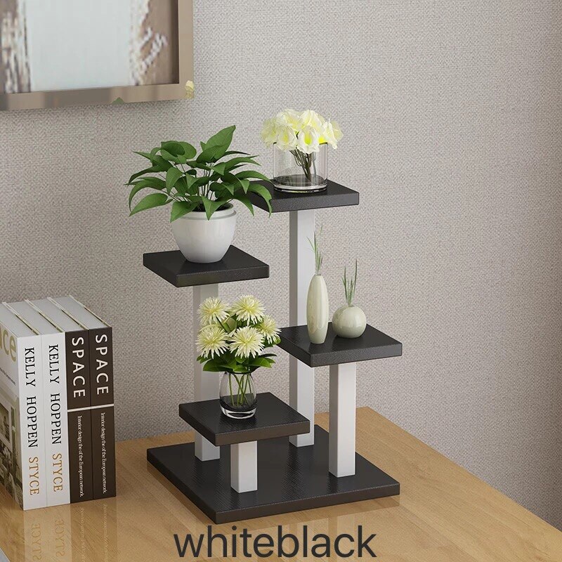 Multi-layer function small flower stand simple mini office desk surface fleshy plants step ladder