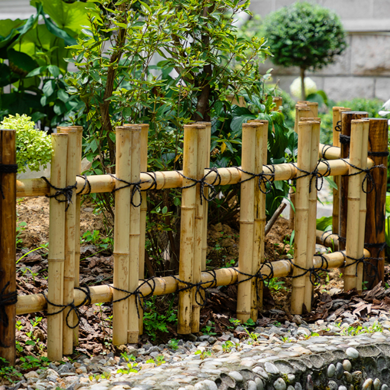 Japanese Homestay Short Fence for Courtyard Villa Bamboo Fence Anti Corrosion Sunscreen Plant Partition Garden Decorative Border