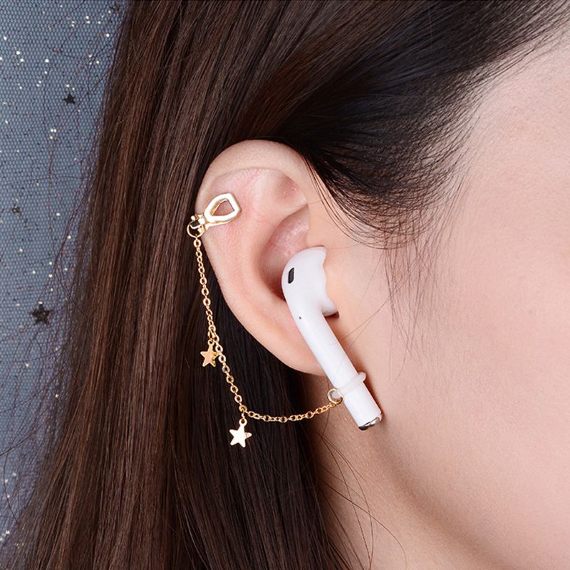 Soporte para auriculares antipérdida de acero inoxidable, pendientes de Clip compatibles con Airpods 1, 2 y pro 3, joyería inalámbrica
