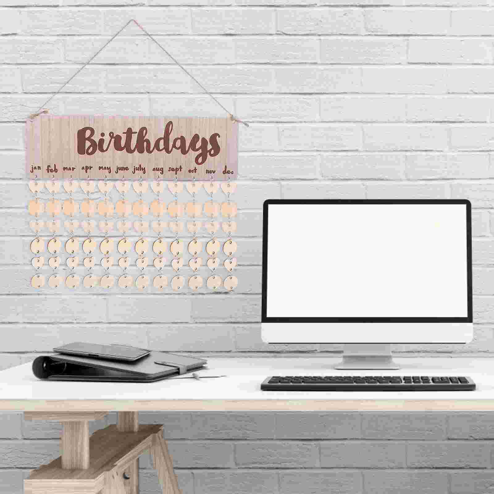 1 Set Exquisite Hanging Calendar DIY Calendar Hanging Decoration for Wedding Birthday