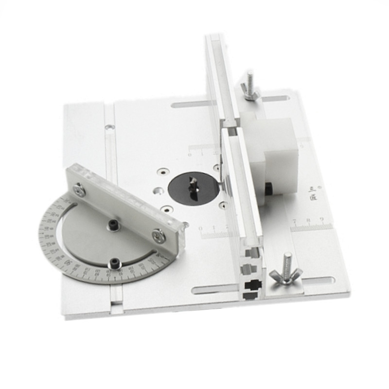 Aluminium Router Table Insert Plate for Woodworking Benches Table Saw With Miter Gauge Guide Profile Fence Sliding Brackets: 3 piece set