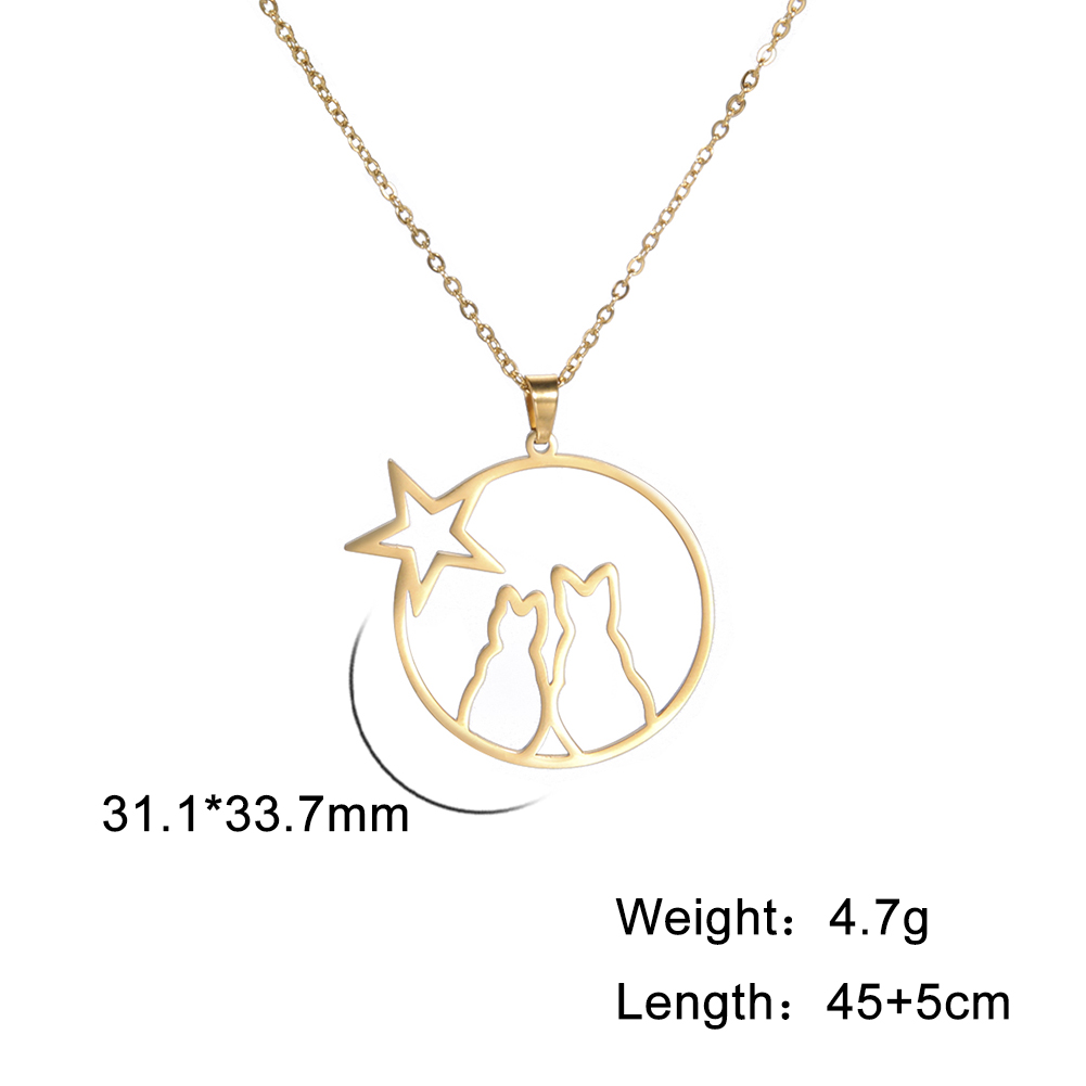 Cazador Schattige Dieren Kat Hanger Ketting voor Vrouwen Meisjes Mooie Poot Choker Halsketting Roestvrij Stalen Sieraden 2025