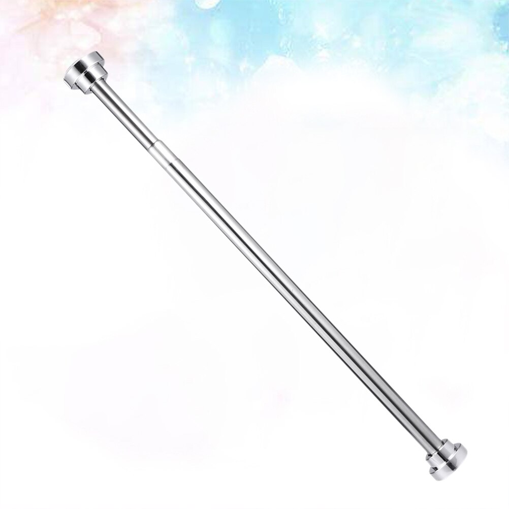 Punch Free Extendable Clothes Drying Pole Stainless Steel Shower Curtain Rod Retractable Spring Tension Rod for Bathroom