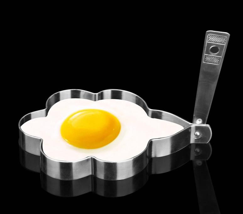 Rustfrit stål stegte æg pandekage forme omelet skimmel skimmel stegning æg madlavning værktøjer køkken tilbehør gadget ringe: Blå