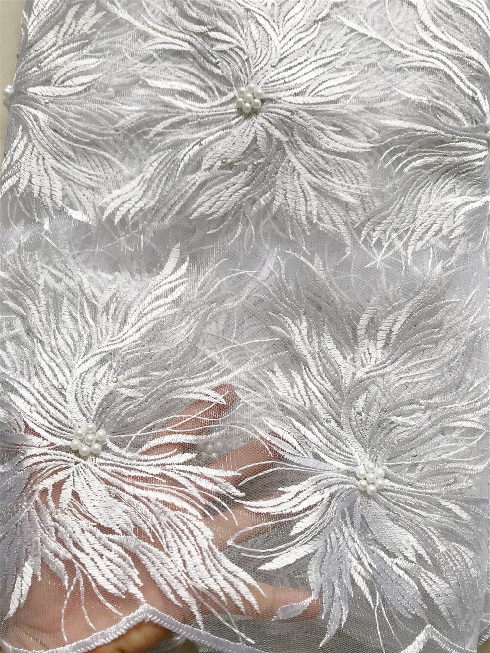 Tissu dentelle nigérian doré dentelle française | dentelle, tissu avec perles, en tissu dentelle strass, tissu africain perle, lot5yard/800
