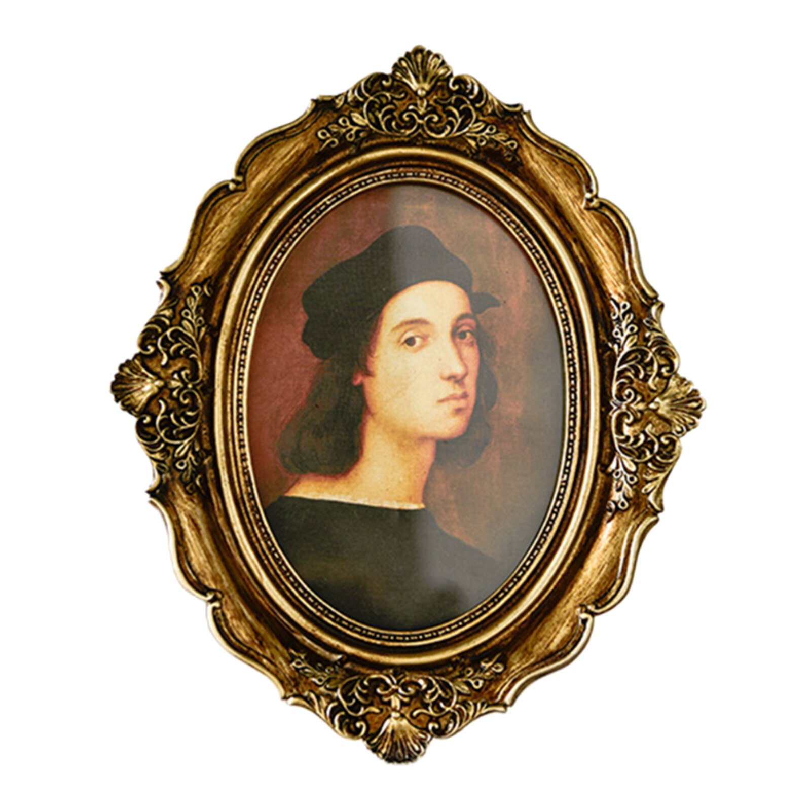 Picture Frame Desktop Photo Holder Decor Golden Freestanding Ornate Frames: C 7inch