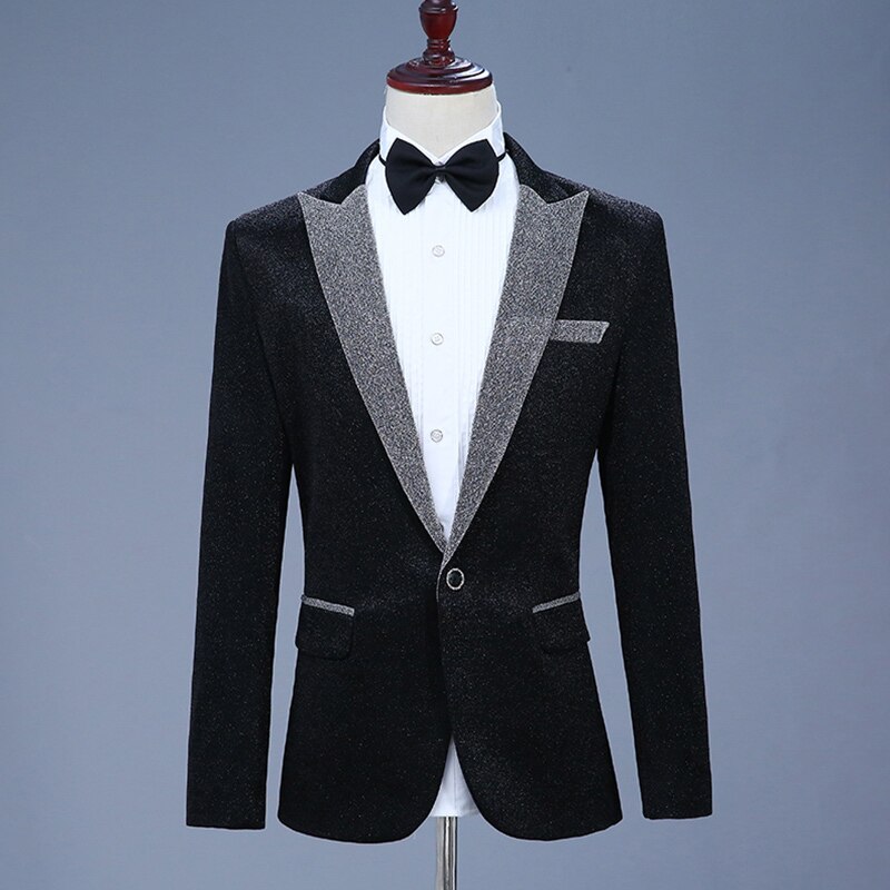 Chaqueta de lentejuelas para hombre, Ropa de baile para Dj, ropa para salir de noche para hombre, ropa de calle para cantante, Bar, bailarines, abrigo para escenario, danza Jazz DNV11502