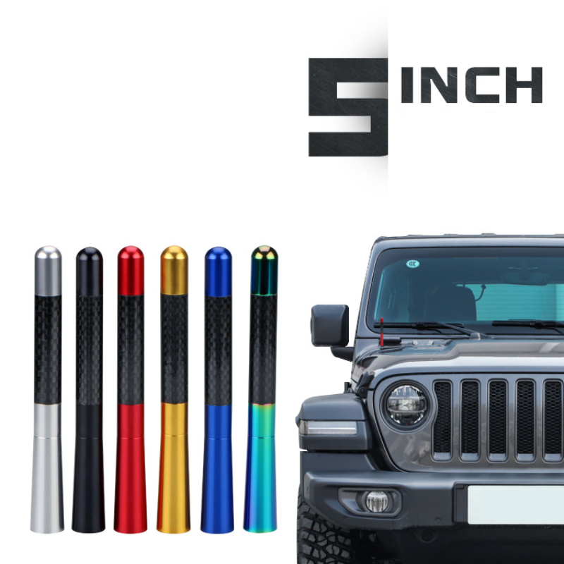 Antenne Radio aérienne universelle en Fiber de carbone de 12CM, antenne de réception en métal FM/AM, antenne à mât court et trapu