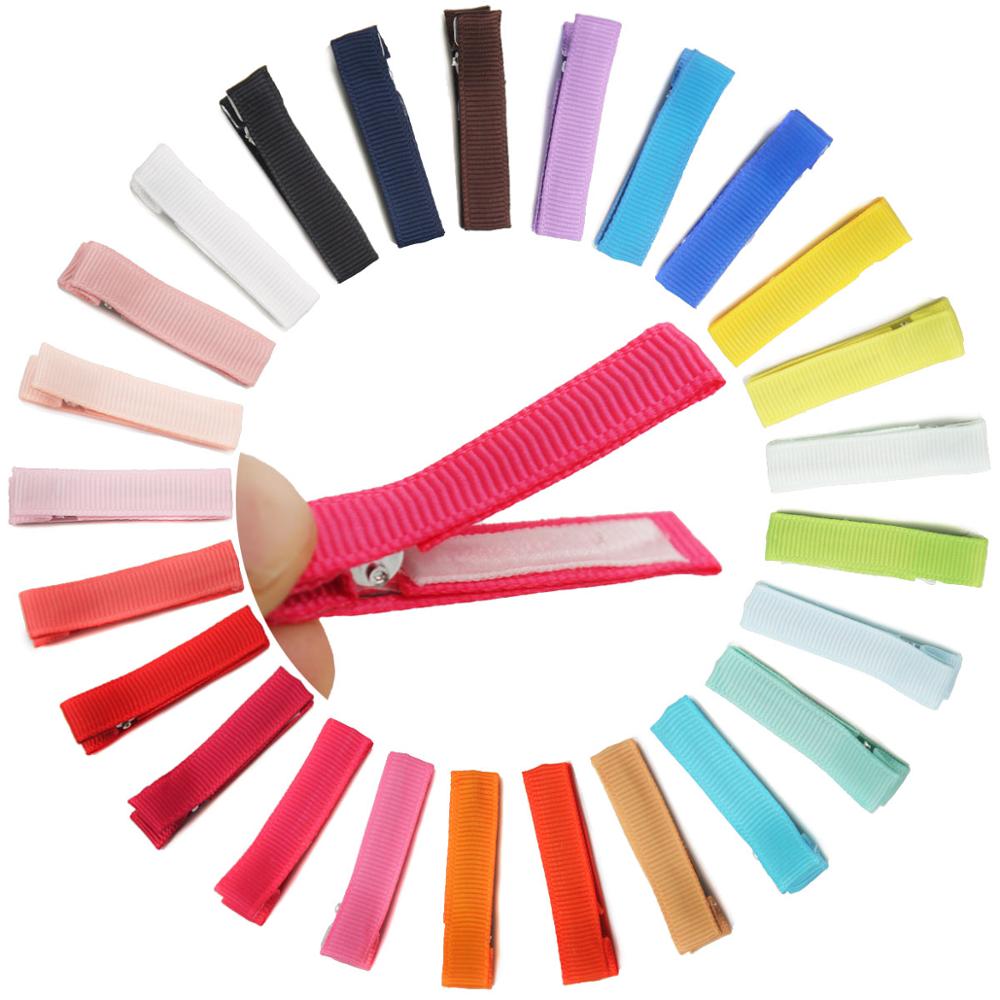 40 peças 1.8 "totalmente forrado diy grampos de cabelo de jacaré presilhas de cabelo para cabelos finos bebês meninas crianças em pares