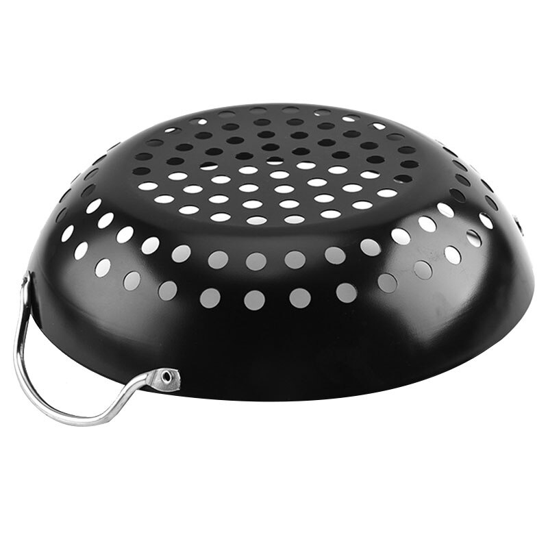 Grilli grillipannu leivinpelti pyöreä vihannesgrilli kori bbq grid topper kasvikset grilli wok -työkalut