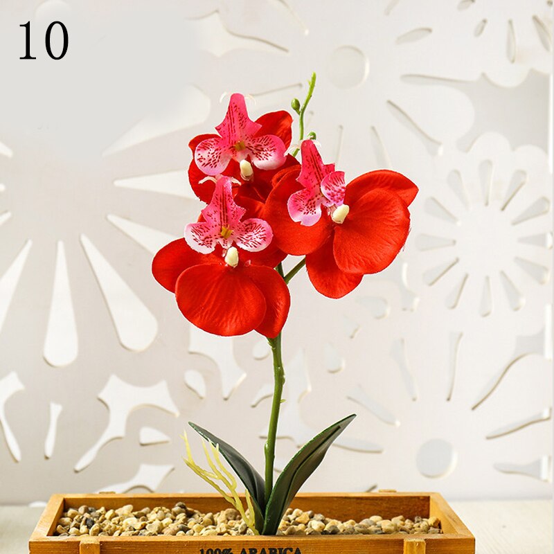29cm de haut soie fleur artificielle papillon orchidée fleur d'orchidée pour nouvelle maison maison mariage Festival décor Simulation fleur: 10