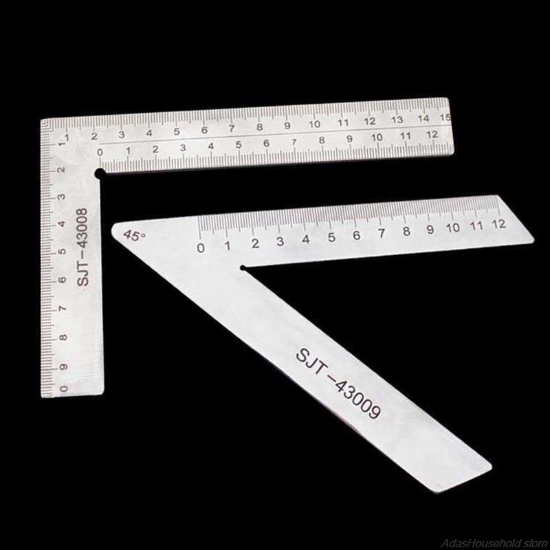 Q5WB Praktische Hoek Heerser 45 Graden 90 Graden Vierkante Heerser Gebruikt Voor Deur &amp; Venster