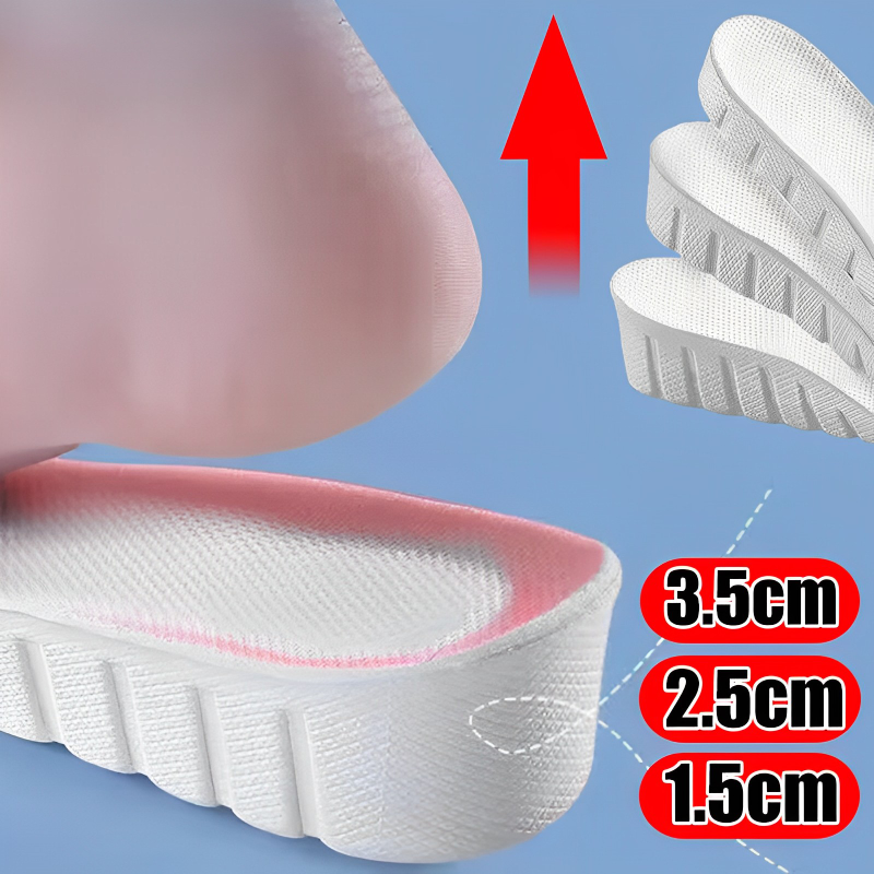 Orthopedische Hoogte Verhoging Inlegzolen Voor Vrouwen Mannen Onzichtbaar 1.5-3.5Cm Traagschuim Schoenen Pad Ademende Voetverzorging Binnenzool Comfort