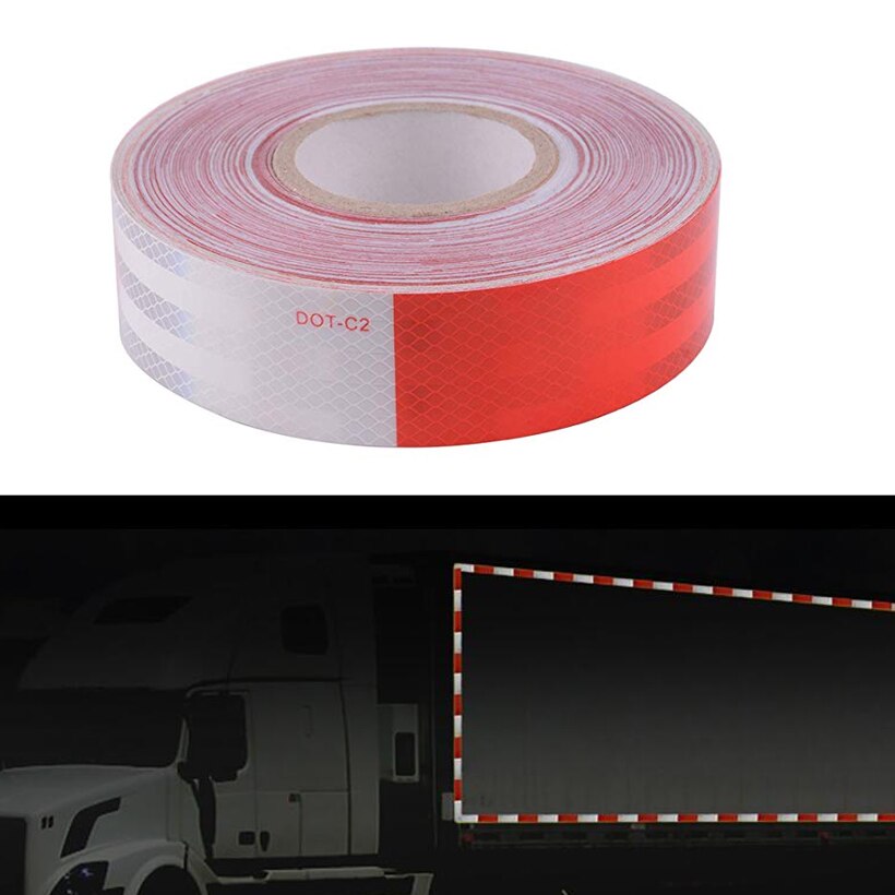 50 Mm X 25 M Reflecterende Fiets Stickers Plakband Voor Fiets Veiligheid Wit Rood Geel Reflecterende Fiets Stickers