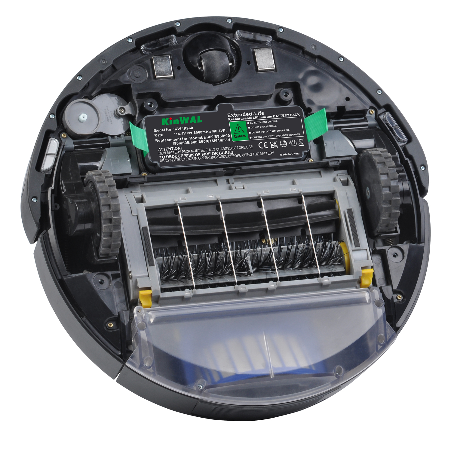 6000mAh Li- ion Battery for iRobot Roomba 500 600 700 800 900 Series and Vacuum Cleaner 895 890 860 695 680 690 675 640 960 980