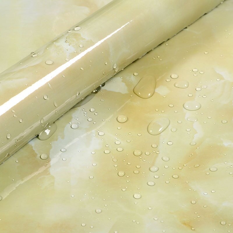 60cm*5M Marble Pattern Wall Stickers Wallpaper Kitchen Renovation Stickers Waterproof Oil-proof PVC Imitation Marble Stickers