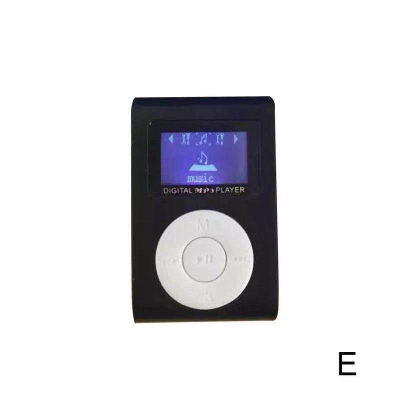 Small Portable Mp3 Player Mini Lcd Screen Mp3 Player Music Player Can Be Clipped On Clothes At Will MP3: Black