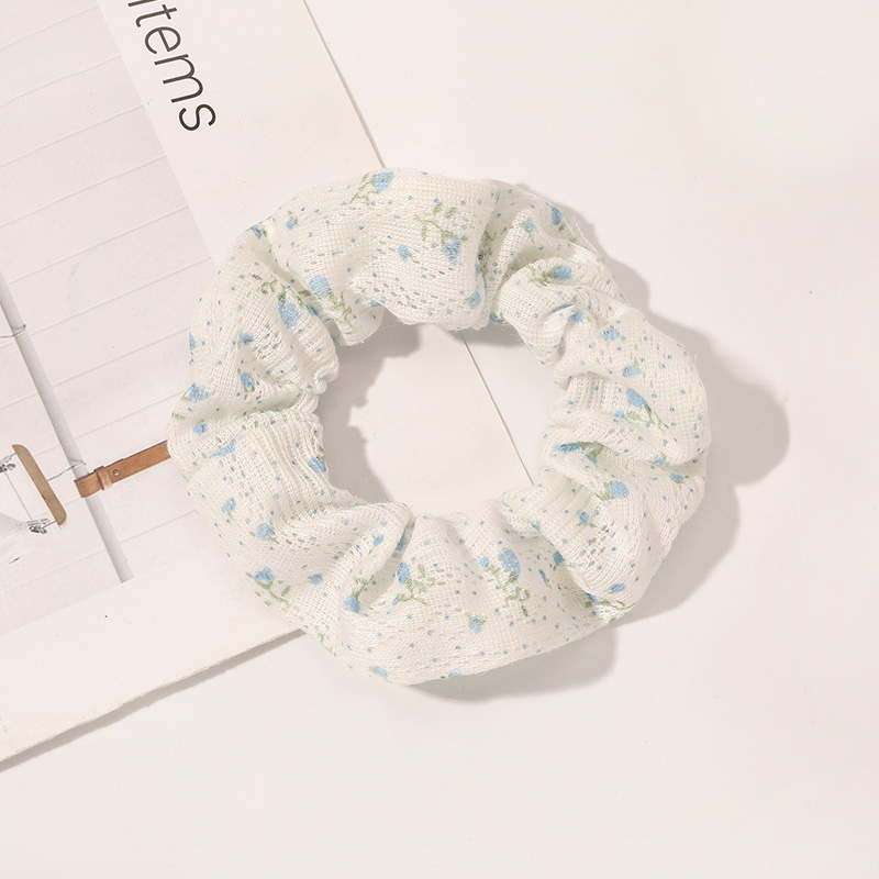 Coleteros coreanos con estampado Floral, cinta para el pelo, coletero, banda elástica para el pelo, lazos para el pelo, accesorios para el cabello: 4