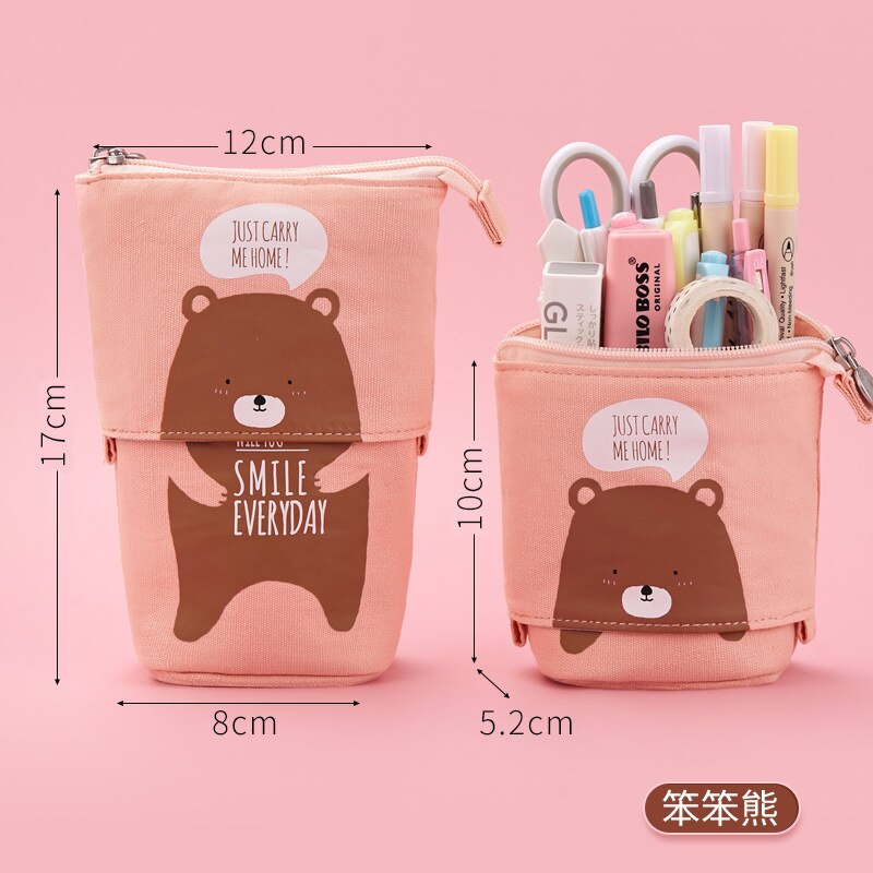 Cute Unicorn Pencil Case School Pencil Case for Girls Boys Penal Pen Box Cat Telescopic Stationery Bag Kit Large Pouch Supplies: Style 11