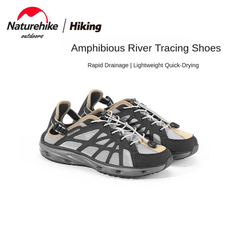 Naturehike-zapatos de rastreo anfibio para Río, calzado ligero y transpirable para exteriores, antideslizantes y de secado rápido, para playa, XZ02