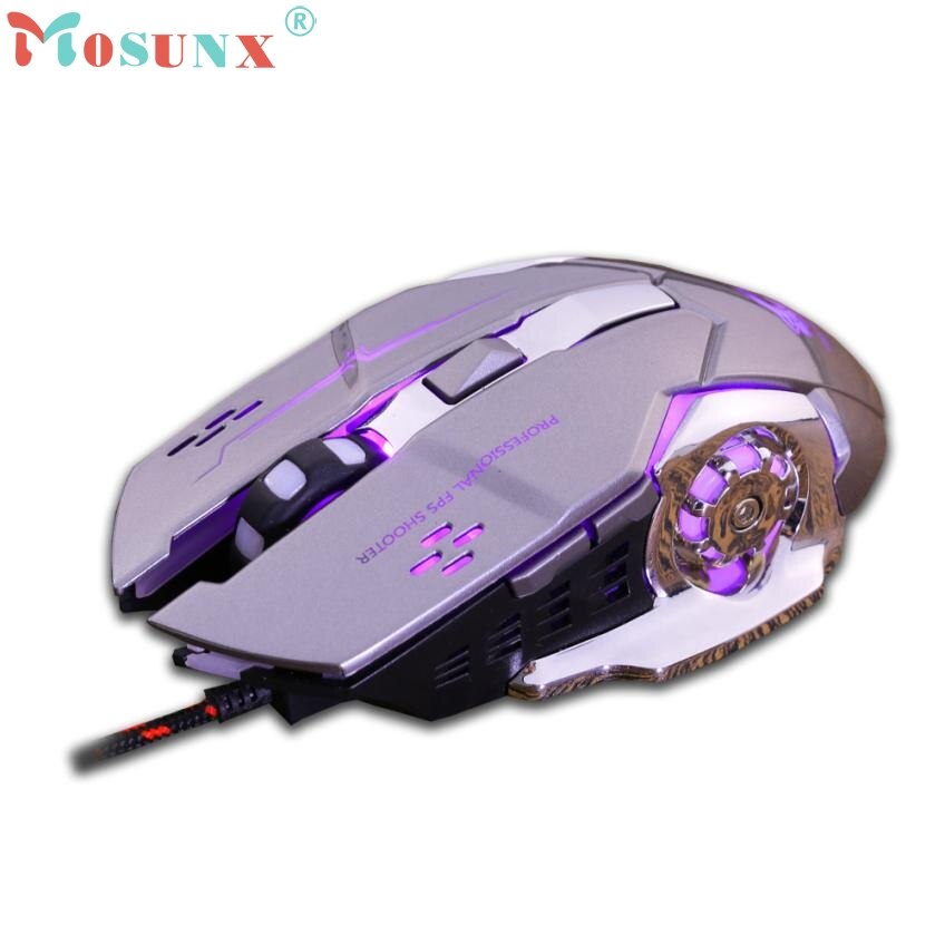 Mus raton led lys 4000 dpi optisk usb ergonomisk gamer gaming mus genopladelig computermus 18 aug 3