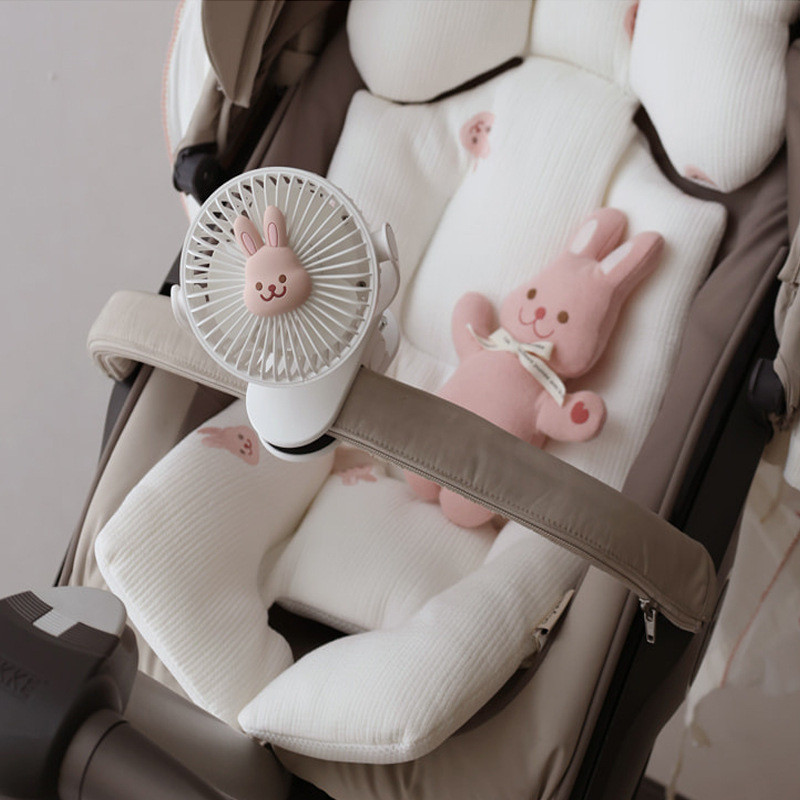 Zomer Mini Ventilator voor Kinderwagen, Draagbare Buitenventilator, Clip-on voor Baby, USB Oplaadbaar, Handheld Clip Elektrische Ventilator, 3 Snelheden