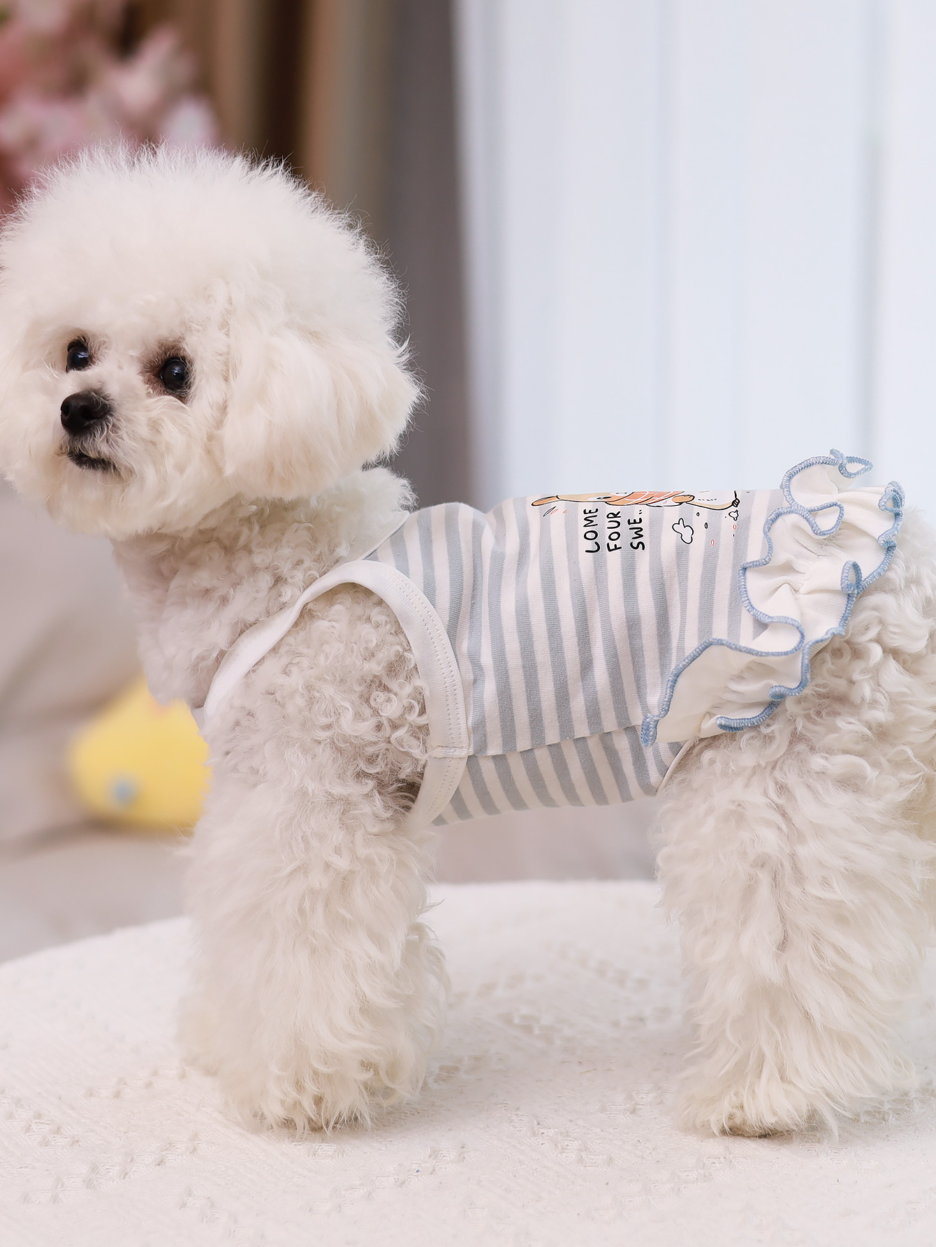 Dog vest, summer breathable thin material pet clothing, summer style Schnauzer, Yorkshire small and medium-sized dog vest Dress