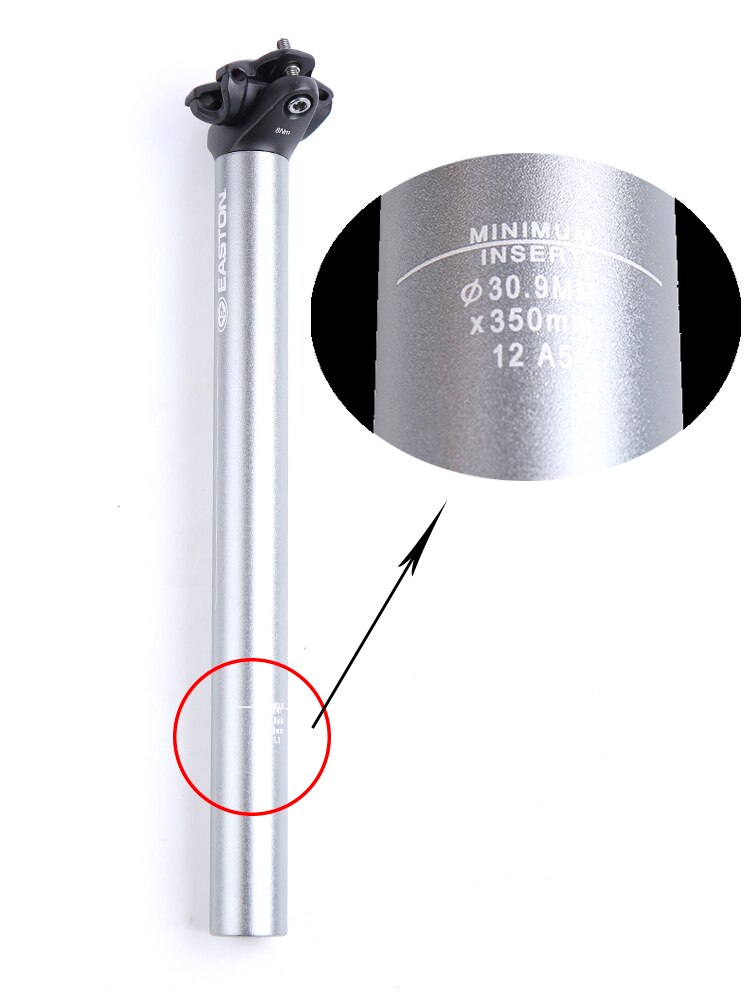 Easton – tige de selle de vélo de route vtt EA50, Tube de siège extérieur en alliage d&#39;aluminium, 30.9mm 31.6mm, couleur titane: EA50  30.9 MM