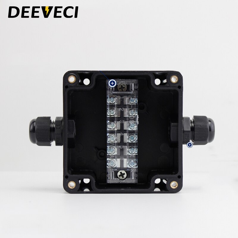Black Outdoor Waterproof Enclosure Plastic Box Electronic Project Instrument Case Electrical Project Box Junction Box Housing