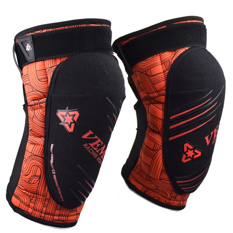VEMAR MTB Knee Protector Guard Mountain Bike Knee Pads Slider BMX DH ATV Motorcycle Protective Gear Motocross Knee Protection: E03-RED