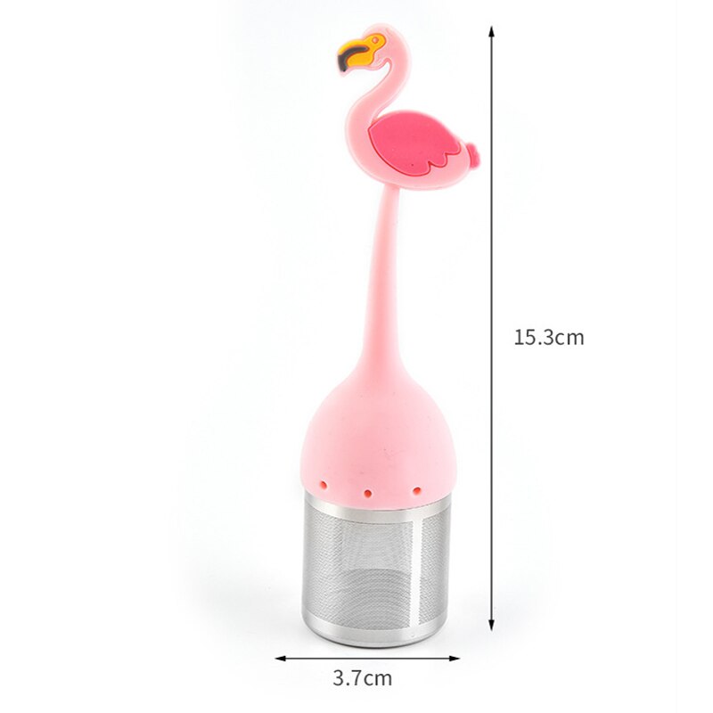 Cute Flamingo Tea Strainer Pineapple Tea Bags Silicone Loose-leaf Herbal Tea Infuser Filter Diffuser Teaware