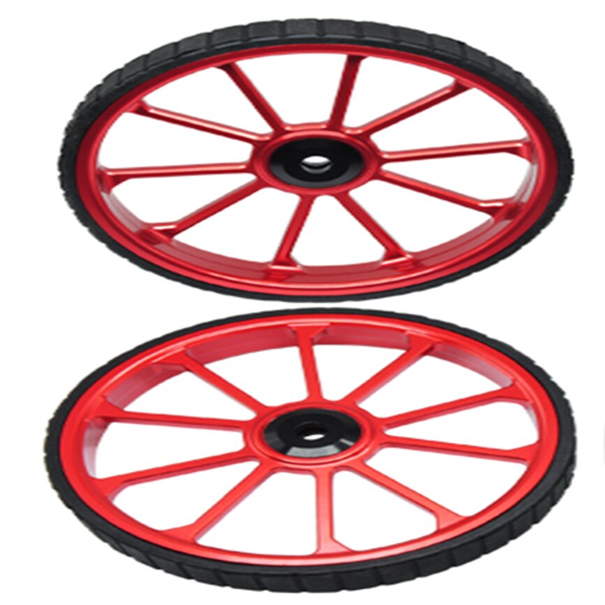Litepro Falten Fahrrad 100MM Durchmesser Große Einfache Rad Verlängerung Stange Teleskop Legierung Schieben Räder Für Brompton Birdy Fahrrad: 2Stck rot