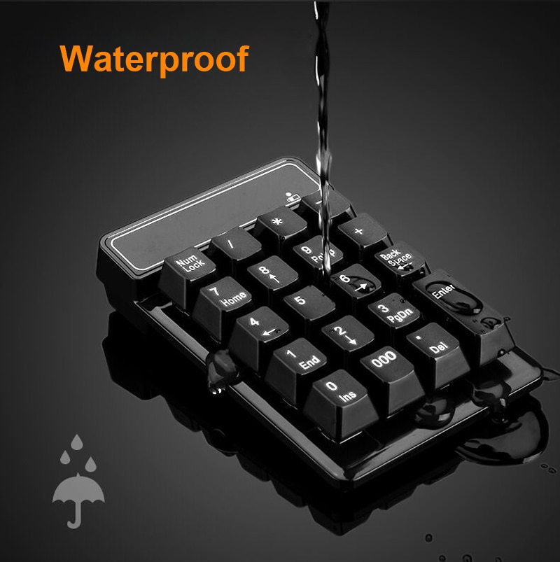 2.4GHz Mini USB Wireless Numeric Keypad 19 Keys Number Pad Numpad Receiver For Accounting Windows XP/7/ 8 Laptop PC Computer