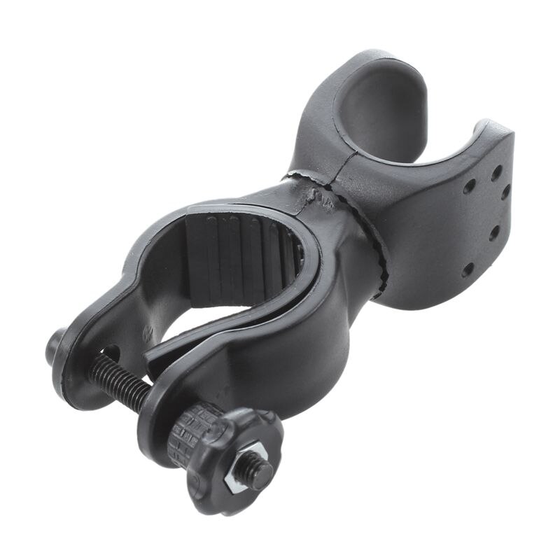 Bicycle Bike Flashlight LED Torch Mount Holder Cycling Clip Clamp-Black