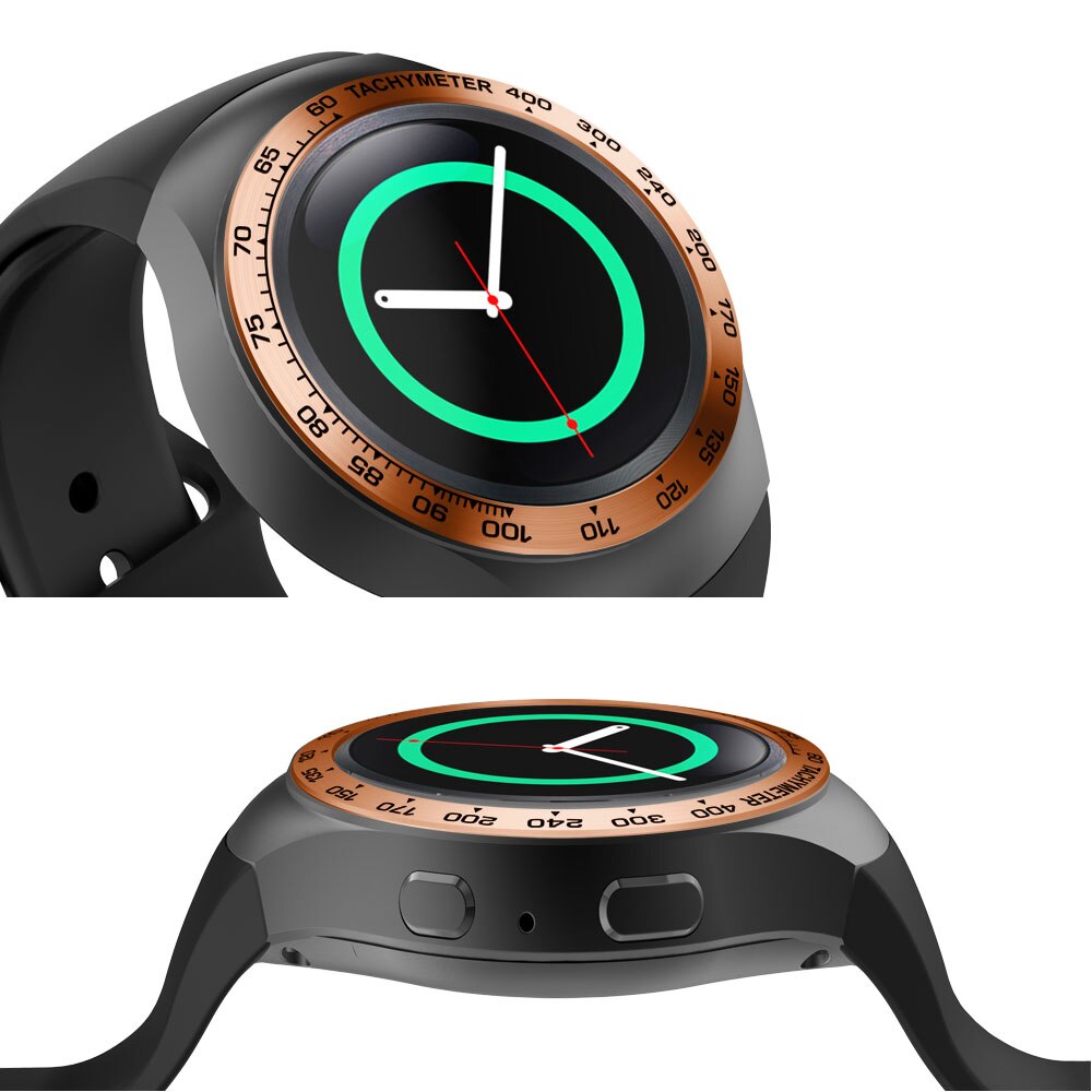 Anillo de bisel clásico de acero inoxidable para Samsung Gear S2 SM-R720, funda de Metal, accesorios de repuesto para reloj inteligente, correas